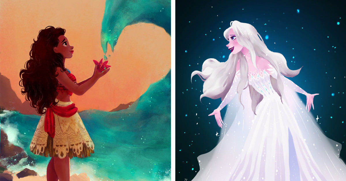 Canadian Illustrator's Disney Fan Art Pieces Are As Beautiful As They Are Dreamy