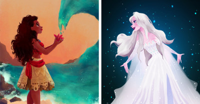 Canadian Illustrator's Disney Fan Art Pieces Are As Beautiful As They Are Dreamy
