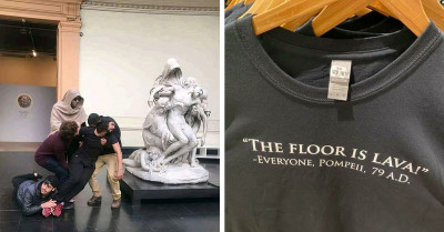 21 Awesome Photos Of Adults Having Way Too Much Fun While Visiting Museums And Art Galleries