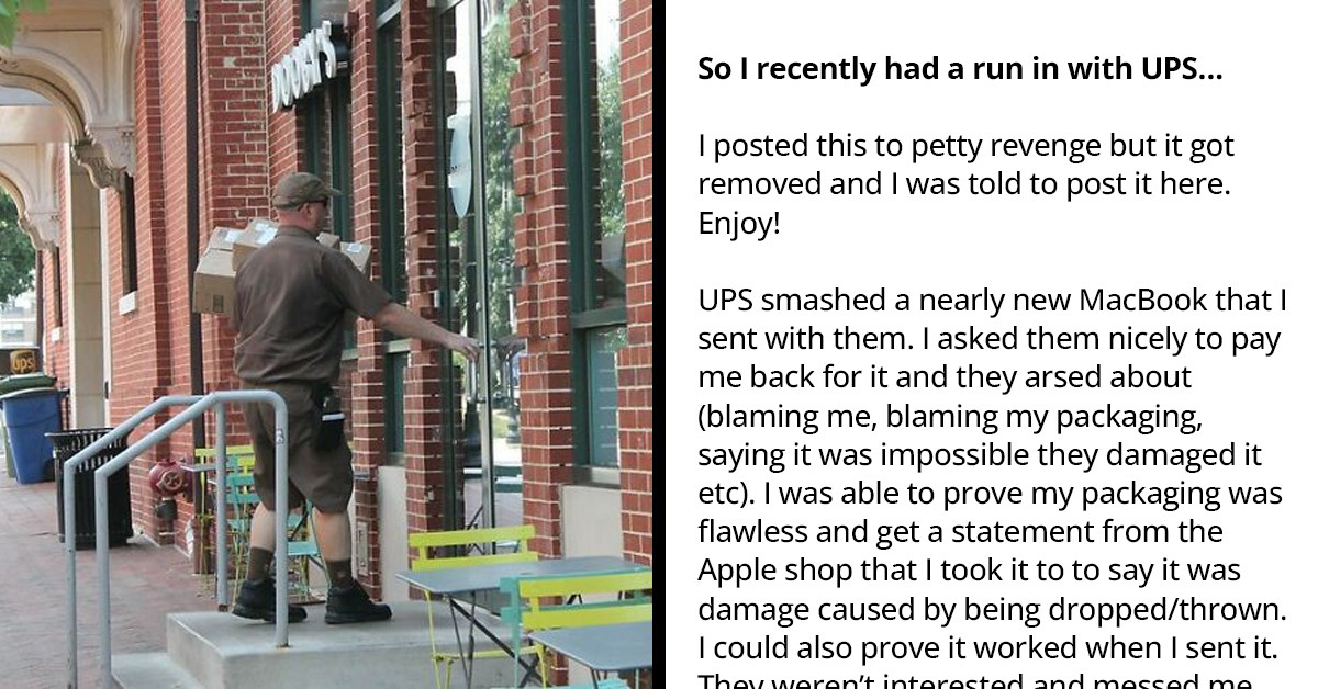 This Woman Devises The Best Revenge By Using A Bailiff Against UPS After They Refused To Pay For A Computer Their Employees Destroyed