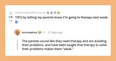 Redditor Regrets Letting His Parents Know About His Therapy Appointment After They Thought He Was Only Joking