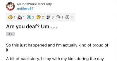 Confused 'Karen' Freaks the Hell Out After Mom Uses Sign Language to Get Her Off Her Back