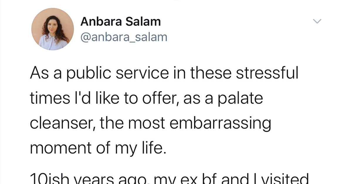 Woman Shares The Most Embarrassing Moment Of Her Life To Help Us Cope With Social Isolation