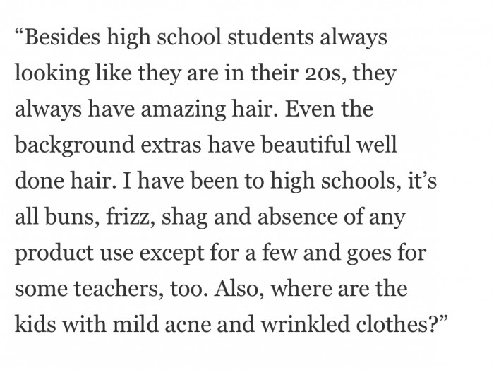 High school students with great hair.