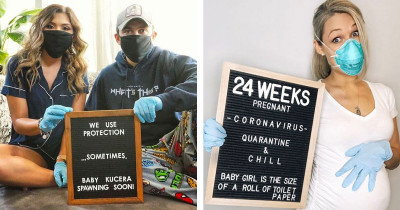 33 Of The Very Best Corona-Baby Pregnancy Announcements By Couples Who Couldn't Stay 6 Feet Apart