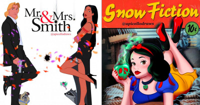 Artists Replace Celebrities With Disney Characters On Famous Movie Posters