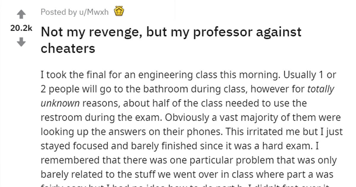 Exam Cheaters Caught By A Professor Who Lured Them Into A Trap by Posting Fake Answers Online