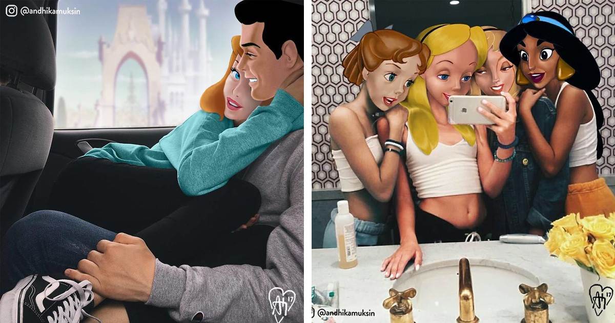 Who Would've Thought That Disney Characters Would Fit So Perfectly Into Celebrity Photos?