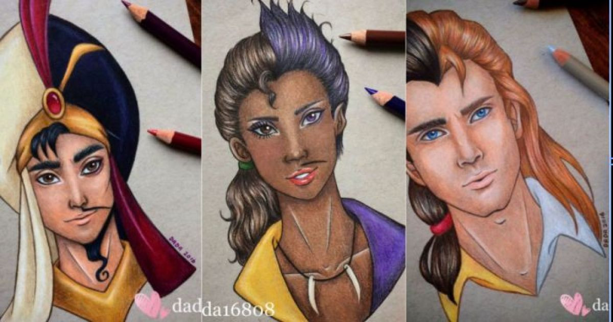 10+ Amazing Illustrations Merging Disney Heroes With Their Villains