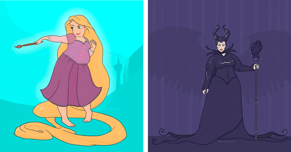 Artist's Recreations Of Disney Princesses As Plus-Size Girls Sparked An Intense Online Debate
