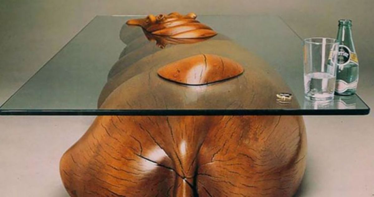 These Tables Are Designed To Create The Illusion Of Animals Emerging These Tables Are Designed To Create The Illusion Of Animals Emerging From Water