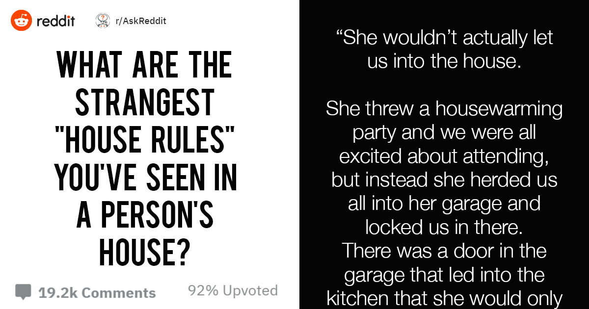 Hilarious House Rules Leave Everyone Without A Doubt That Humans Are Definitely Odd