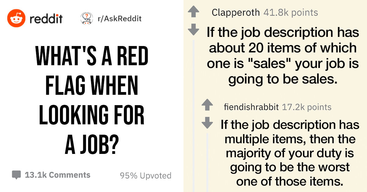People Share Their Top Tips and Red Flags for Things to Look Out for When Searching for a Job