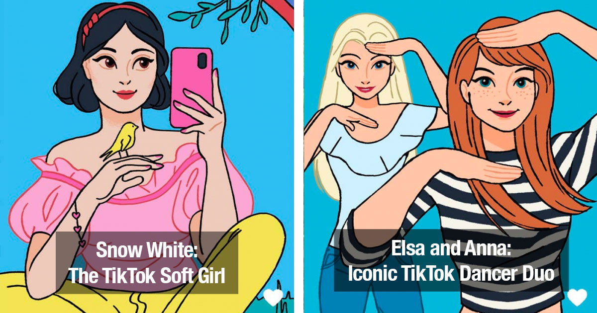 Disney Princesses Reimagined As Popular TikTok Stars