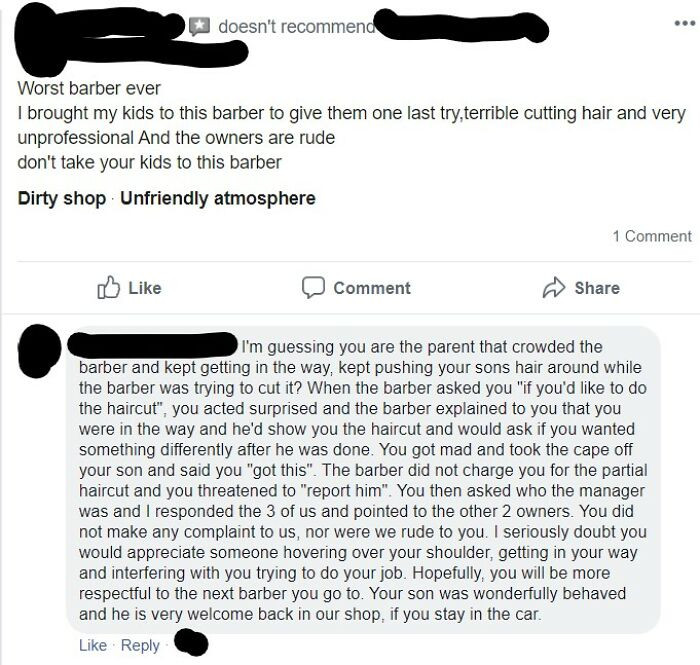 This person thinks they're better than the barber.