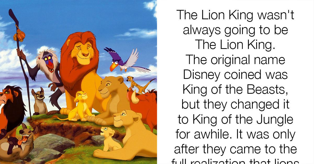 Surprisingly Interesting Facts You May Not Know About Disney's The Lion King