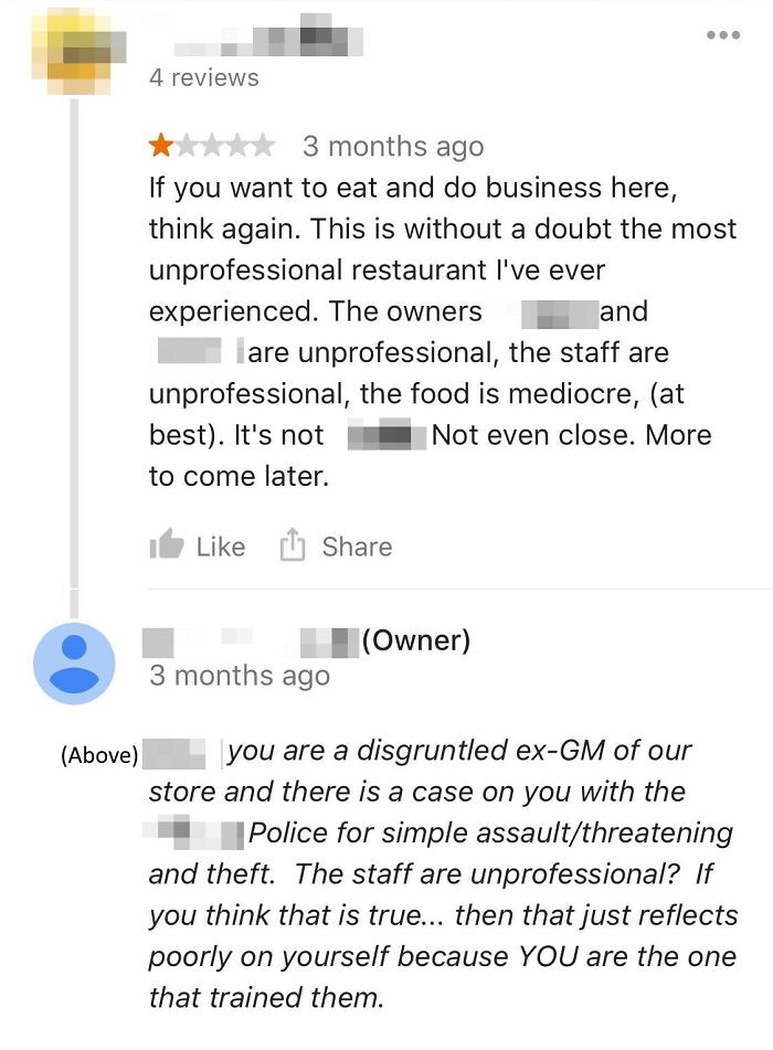 Former general manager insults his own work.