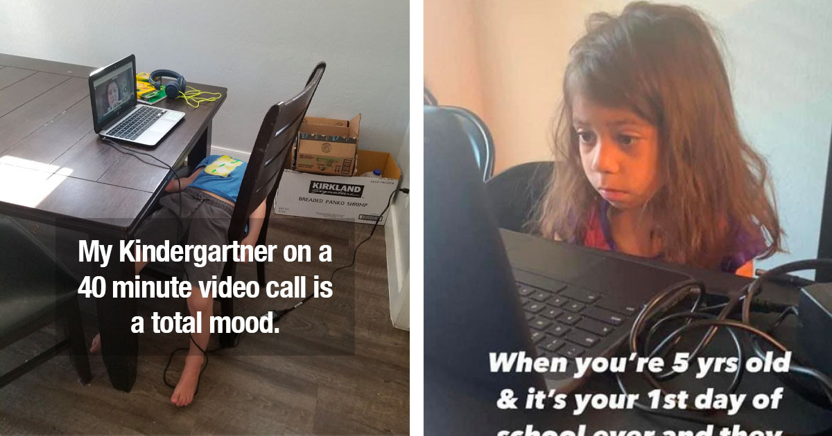 11 Posts of Kids Struggling with Online Learning That Are Relatable AF