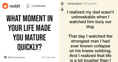 People Reveal The Moments In Their Lives That Made Them Mature Quickly