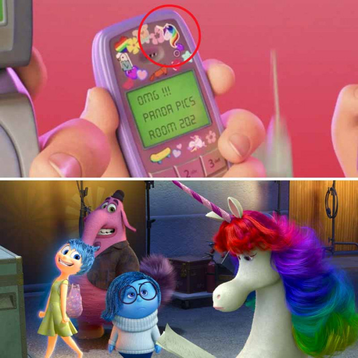 13. The Rainbow Unicorn sticker is very similar to the unicorn from Inside Out.