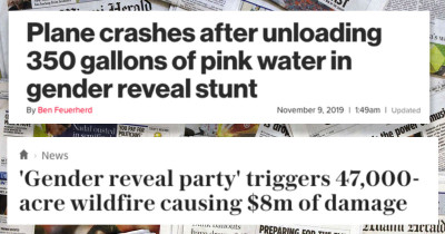 10 Actual News Headlines That Prove How Dangerous, Outrageous & Out Of Control 'Gender Reveals' Have Become