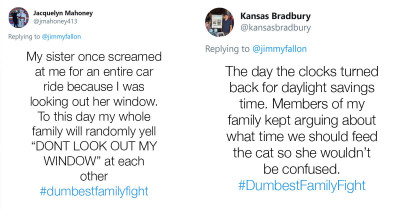 30 People Share Their Dumbest and Craziest Family Fights On Jimmy Fallon