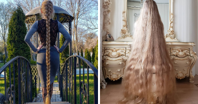 Real-Life-Rapunzel Hasn't Cut Her Hair In Over 30 Years, And She Still Never Gets Tired Of Caring For It
