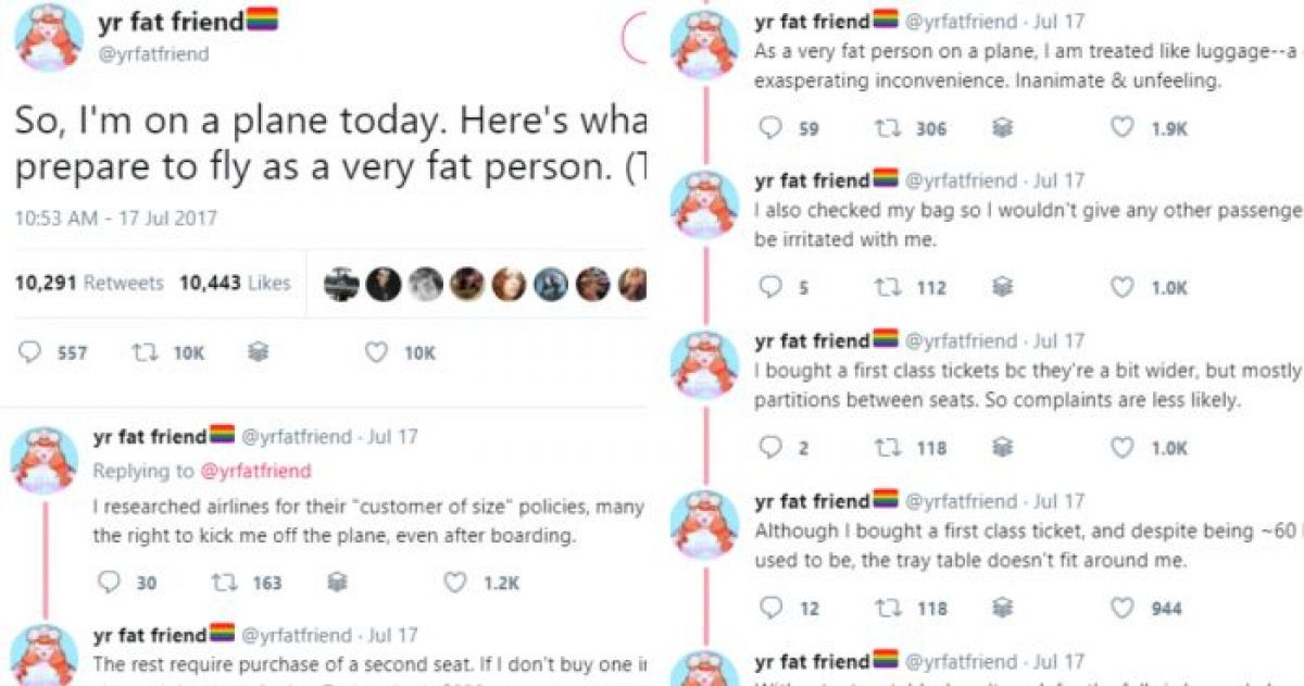 This Plus Size Twitter User Tells Us All About What It's Like To Travel On A Plane