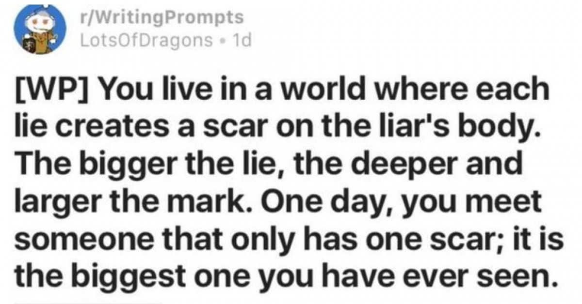 Writing Prompt Shared on Reddit Inspires an Emotional Story About Lies with an Amazing Twist