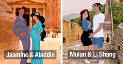 Disney Princesses Reimagined As Pregnant Mothers In The Modern-Day