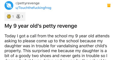 Mother Shares 9-Year-Old Daughter's Priceless Revenge On a School Bully