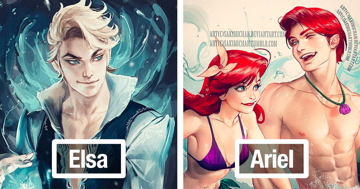Genderbent Disney Illustrations Show All Our Favorite Characters As The Opposite Gender