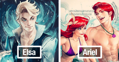 Genderbent Disney Illustrations Show All Our Favorite Characters As The Opposite Gender