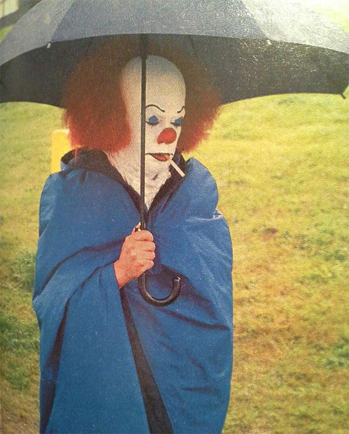 11. "Tim Curry On The Set Of 'It' (1990)"