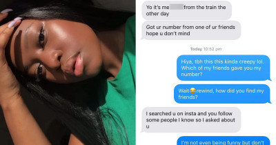 This Woman Got A Text From A Man She Met Once But Never Gave Her Number To And It Is Creepy