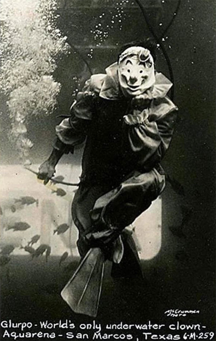 36. "Glurpo, The World's Only Underwater Clown"