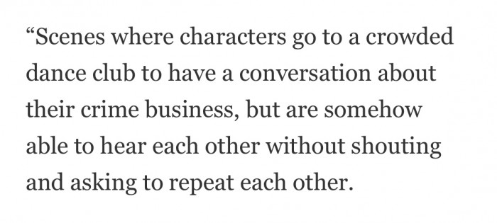 Being able to hear in nightclubs.