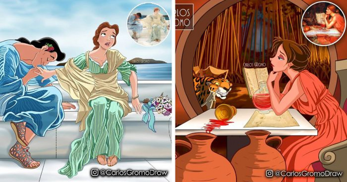 Disney Characters Replace Original Muses From These Famous Art Masterpieces