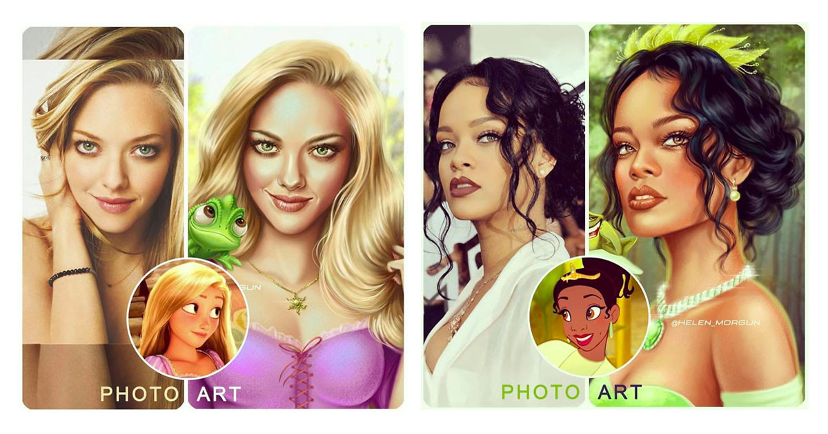 Super Talented Artist Merges Your Favorite Disney Characters and Celebrities to Produce Incredible Illustrations