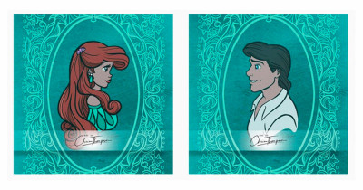Illustrator Does Portrait Series For Disney Characters Who Pair Together Perfectly