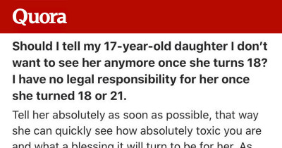Parent Who's Planning Not To See Her Daughter Anymore After She Turns 18 Gets Shut Down By Internet Users