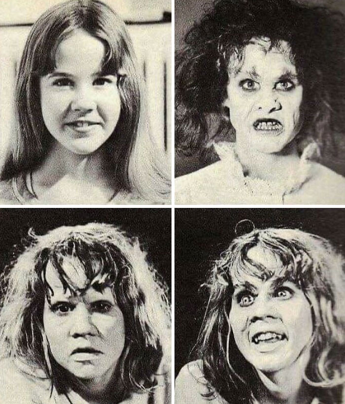 19. "Linda Blair's Makeup Tests For "The Exorcist" (1973)"