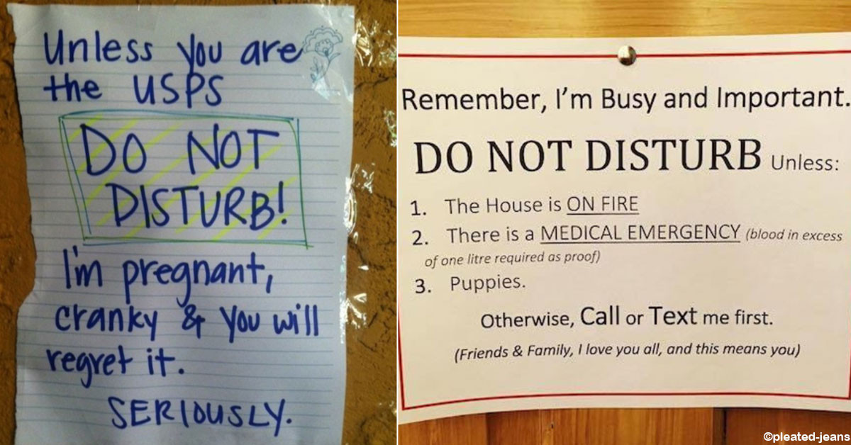14 Original “Do Not Disturb” Signs That Will Make You Laugh