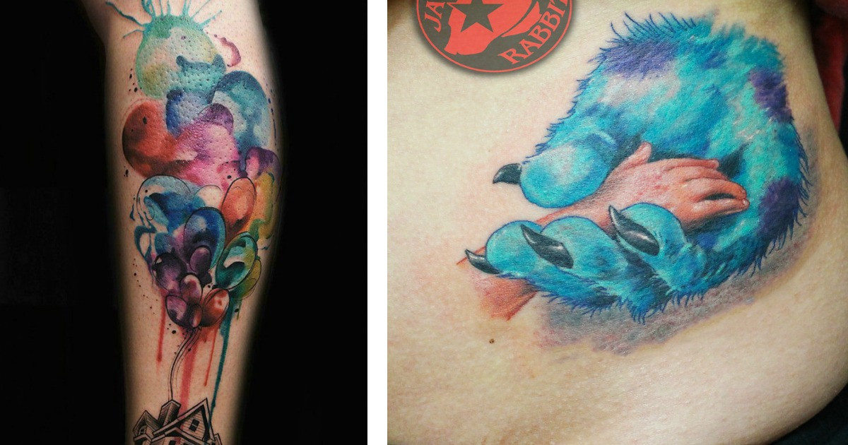 Adult Disney Lovers With Some Of The Most Unique Disney Pixar Inspired Tattoos