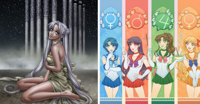 Talented Artist Illustrates Colorful Sailor Moon Series That Sailor Moon Fans Are Obsessed With