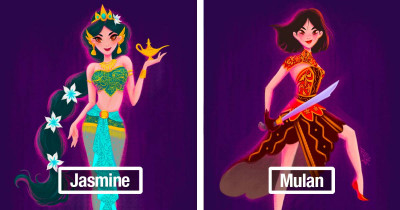 Creative Artist Illustrates Unique Series of Disney Princesses We're Totally Obsessed With
