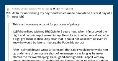 Boyfriend With All Of The Audacity Blames His Girlfriend For Not Waking Him Up On Time, Causing Him To Be Late For His New Job