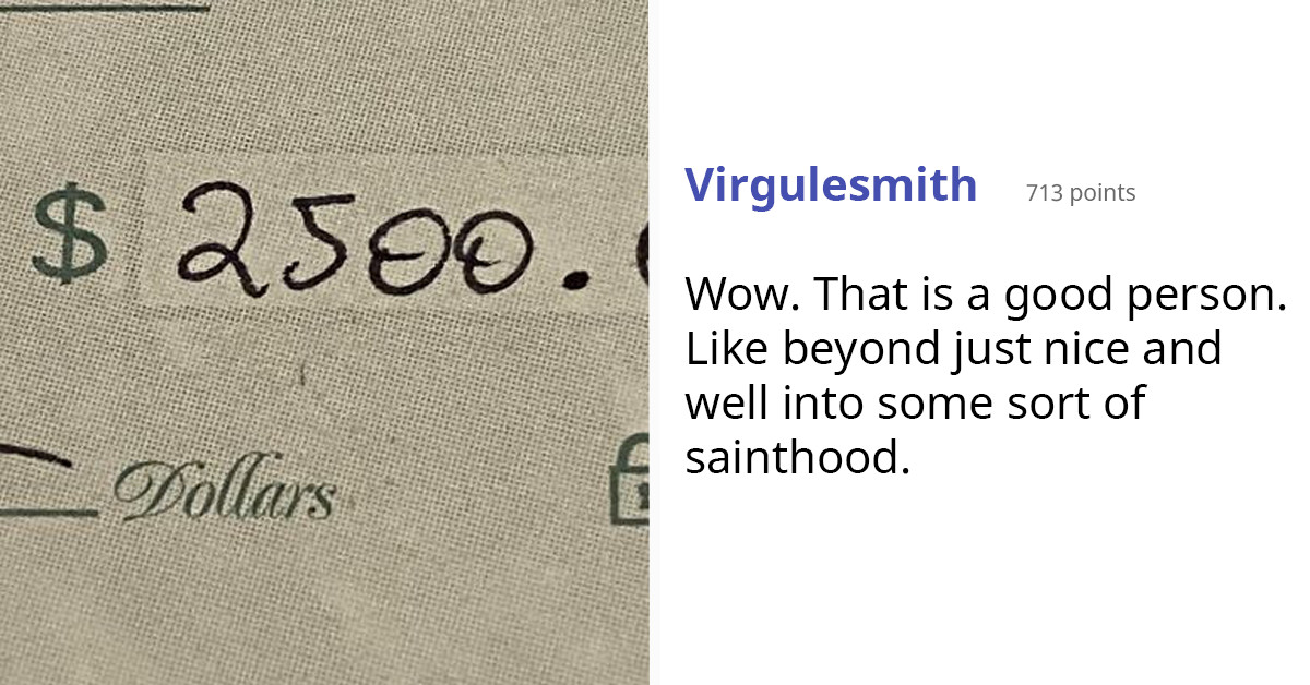 Landlord Sends A Check For $2,500 To His Former Tenant After Selling The House