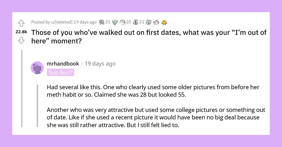 Men Were Asked About Their Horrible First Dates And What The Last Straw Was That Made Them Walk Out
