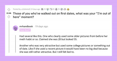 Men Were Asked About Their Horrible First Dates And What The Last Straw Was That Made Them Walk Out